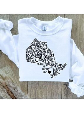 Home Is Where The Heart Is Canadian Provinces Sweatshirt Sweater - Ontario